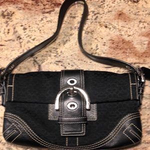 Black coach handbag